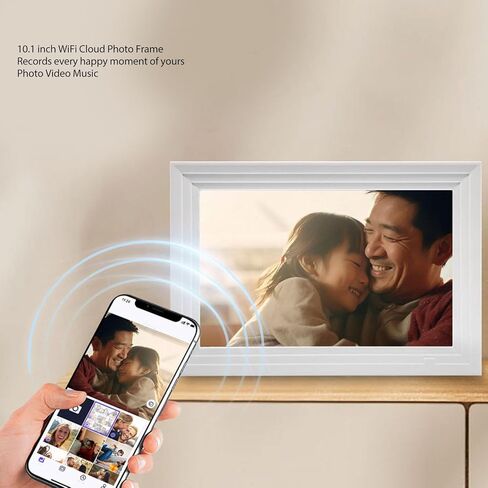Sorandy 10.1 Inch Digital Picture Frame, WiFi Smart Photo Frame with 1280x800 IPS HD Auto Rotate 32GB, Share Photos Remotely via App for Home Office Gift in Saudi Arabia