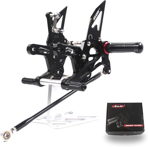 Arashi Version 2.0 Adjustable Rearsets for Kawasaki Ninja ZX6R ZX-6R 2025, Motorcycle Accessories Parts Black in Saudi Arabia