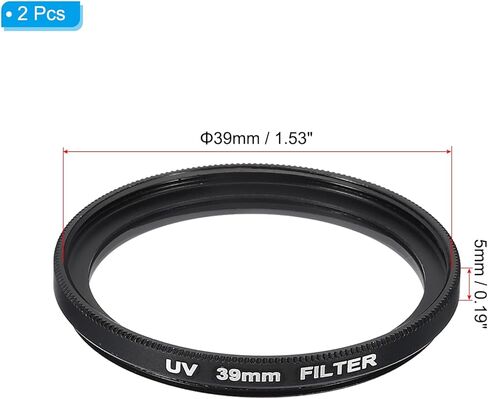 UV Lens Filter Camera Protection Filter with 39mm HD Hydrophobic Scratch Resistant for Camera Photography Lens 2 Pcs in Saudi Arabia