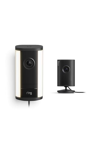 Ring Spotlight Cam Pro, Plug-In (Newest Model), Black with Indoor Cam Plus, Black in Saudi Arabia