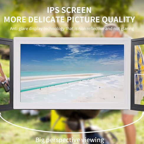 إطار صور رقمي مقاس 21.5 بوصة، إطار صور رقمي بشاشة تعمل باللمس مقاس 1920 × 1080، مع تطبيق، لإعلان فيديو الصور (قابس أمريكي) in Kuwait