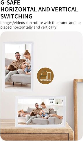 إطار صور رقمي مقاس 21.5 بوصة، إطار صور رقمي بشاشة تعمل باللمس مقاس 1920 × 1080، مع تطبيق، لإعلان فيديو الصور (قابس أمريكي) in Kuwait