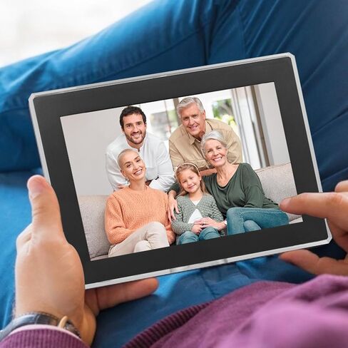 GOWENIC 10.1 Inch Digital Picture Frame WiFi, 1280x800 LCD Digital Photo Frame with with 32GB Storage, Supports Memo and Family Schedules (US Plug) in Saudi Arabia