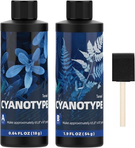 Cyanotype Sensitizer Set, Complete Cyanotype Kit for Sun Printing, Cyanotype Chemicals Kit for Cyanotype Dye Projects on Fabric and Paper, Ideal Cyanotype Sensitizer Kit for Beginners and Artists in Kuwait