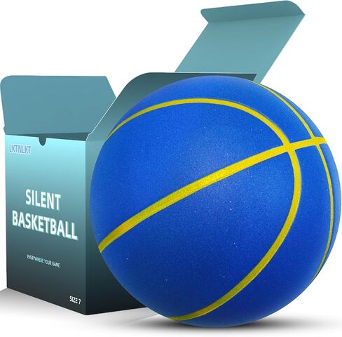 Silent Basketball Size 7 (29.5") – Grooved Airless Foam Indoor Basketball for Quiet Dribbling and Indoor Training, Pro PU Material – Achieve Real Feel Higher Bounce Quieter in Saudi Arabia