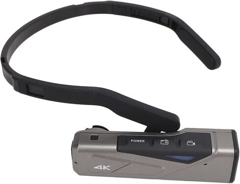 aqxreight 4K Camcorder with WiFi Head Mounted Design 20MP Photo Capability Stabilizer HandsFree Vlogging Camera with App for Outdoor Activities in Saudi Arabia