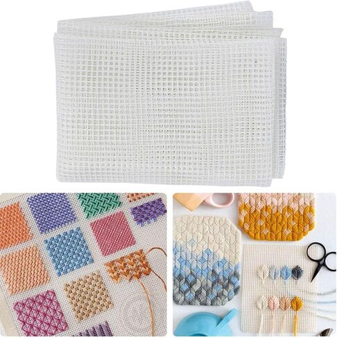 Blank Rug Household DIY Hand Made Crocheting Carpet Rug, Blank Rug Hooking Mesh Blank Rug Hooking Mesh Canvas DIY Sheet for Embroidery Cross Crafts Decoration (Grid Cloth 150 * 100cm) in Saudi Arabia