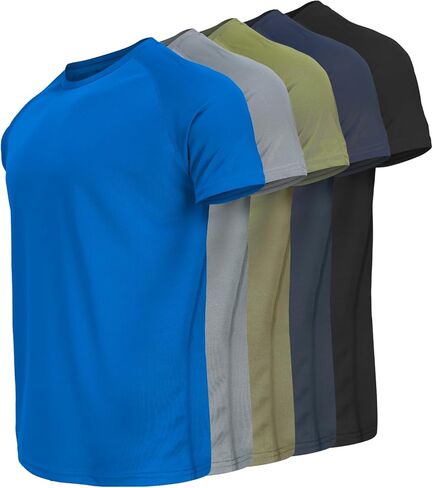 Men's Quick Dry Long Sleeve Shirt Sun Protection Tee Shirts Athletic Workout T-Shirt in Kuwait