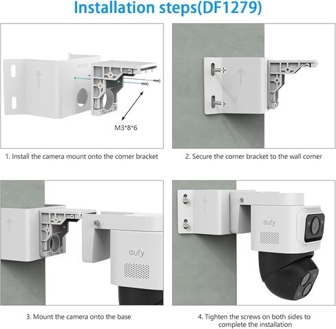 حامل زاوية الجدار الخارجي من HOLACA لنظام الأمان eufy PoE NVR S4 Max وكاميرا eufy Security eufyCam S4، eufy PoE Bullet-PTZ Cam S4 Max Mount in Saudi Arabia
