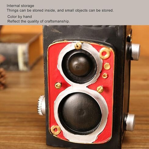 PerGar Retro Camera Decor, Mini Camera Prop Camera Ornament, Camera Model Ornament, Decorative Camera Crafts, Wrought Iron Mini Vintage Camera Decor for Desktop Decoration Photography in Saudi Arabia