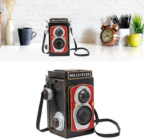 PerGar Retro Camera Decor, Mini Camera Prop Camera Ornament, Camera Model Ornament, Decorative Camera Crafts, Wrought Iron Mini Vintage Camera Decor for Desktop Decoration Photography in Saudi Arabia