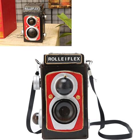PerGar Retro Camera Decor, Mini Camera Prop Camera Ornament, Camera Model Ornament, Decorative Camera Crafts, Wrought Iron Mini Vintage Camera Decor for Desktop Decoration Photography in Saudi Arabia
