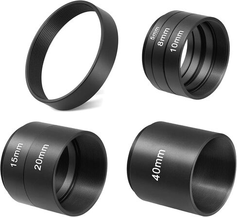 Astromania M42X0.75 Female to M42X0.75 Female Thread Telescope Adapter 9mm - Bundle with - T2-Extension Tube Kit 5 8 10 15 20 40mm in Saudi Arabia