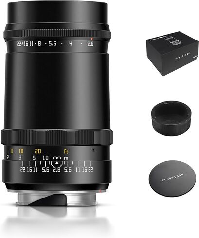 TTARTISAN 100mm F2.8 for M Mount, Bubble Bokeh Lens Full Frame Manual Focus Soap Bubble Bokeh Prime Lens Compatible with M10 M11 M240 Series M9P M10R Film Cameras in Saudi Arabia