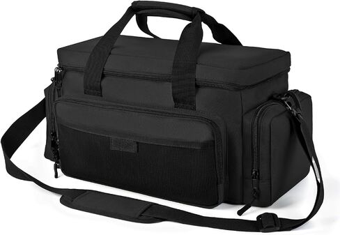 VJI Heavy Duty Tool Bag with Multi-Pockets, Portable Storage Bag with Large Zipper, Carrying Toolbag with Adjustable Shoulder Strap and Ergonomic Handle, Repairman, Carpenters, Handyman, Black in Saudi Arabia