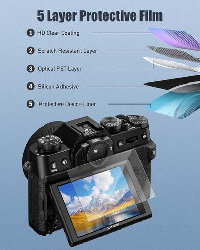 واقي شاشة مكون من 4 قطع لكاميرا Fujifilm X-T30 III، زجاج مقسى بدرجة صلابة 9H لكاميرا Fujifilm X-T30 III، مضاد للخدش، خالٍ من الفقاعات، وضوح عالي الدقة in Saudi Arabia