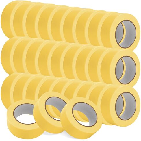 Frienda 20 Rolls Automotive Refinish Mankking Bulk Set Cars Cars Auto Body Paint Tape Painters Multi Guff ، 1.4 Inch × 60 ياردة (أصفر) in Kuwait