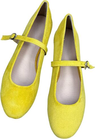 SAILING LU Mary Jane Shoes Women's Flats Dress Shoes for Women Dressy Comfortable Square Toe Slip-On Ballerina Walking Flats Shoes in Saudi Arabia