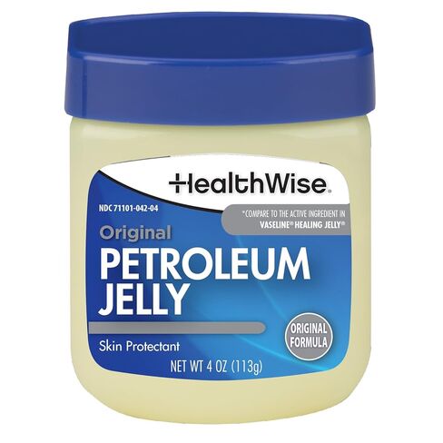 HealthWise Petroleum Jelly | Skin Protectant | Original Formula | Relieves Dry Skin | Protects Minor Cuts, Scraps, Burns | 4 oz. Jar | (Pack of 3) in Saudi Arabia