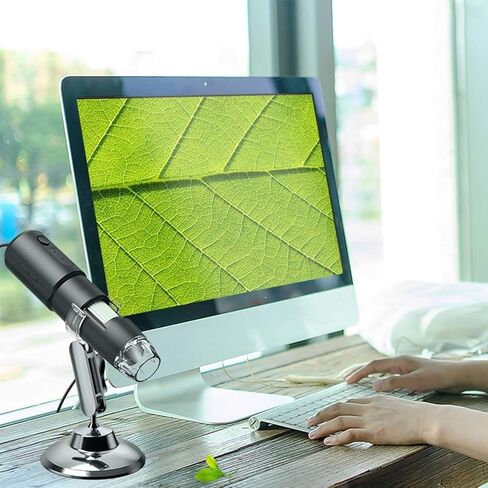 مجهر لاسلكي Yoidesu WiFi، مجهر محمول بتكبير 1000X مع 8 مصابيح LED قابلة للتعديل وحامل دوار 360 درجة، لتعليم إصلاح المجوهرات الإلكترونية in Kuwait
