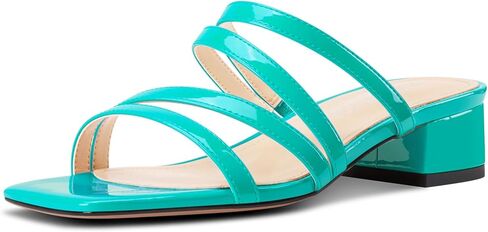 Aachcol Womens Low Heel Dress Sandals Slip-on Strappy Chunky Block Mules Shoes Party Prom 1.4 Inches Heels in Saudi Arabia