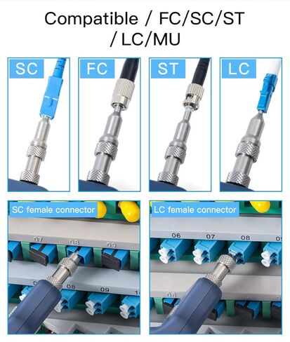 Fiber Optic Inspection Probe 3.5Inch LCD Screen 400x Magnification Video Probe with SC, LC Male/Female+Core Alignment Fusion Splicer Komshine EX39 Full Splicing Kit with Cleaver in Saudi Arabia