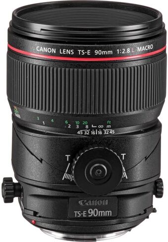 Canon TS-E 90mm f/2.8L Macro Tilt-Shift Lens| L-Series Prime with Perspective Control & Close-Focus Macro| Perfect for Architecture & Studio Photography (2274C002) + Adapter EF-EOS R + Bag + 64GB Card in Saudi Arabia