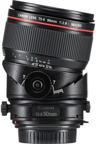 Canon TS-E 90mm f/2.8L Macro Tilt-Shift Lens| L-Series Prime with Perspective Control & Close-Focus Macro| Perfect for Architecture & Studio Photography (2274C002) + Adapter EF-EOS R + Bag + 64GB Card in Saudi Arabia