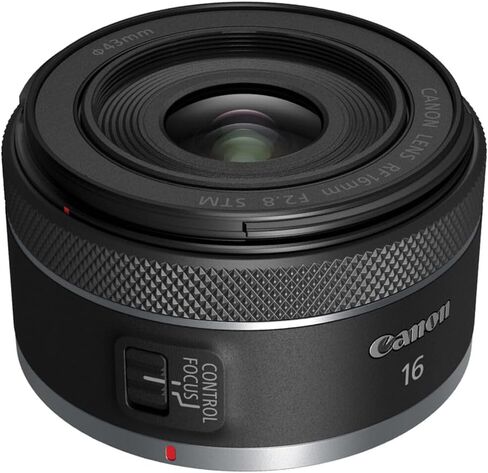 Canon RF 16mm f/2.8 STM Lens| Ultra-Wide Angle Prime with Bright f/2.8 Aperture & Compact Lightweight Design| Perfect for Travel & Landscape Photography (5051C002) + Adapter EF-EOS R + Bag + 64GB Card in Saudi Arabia