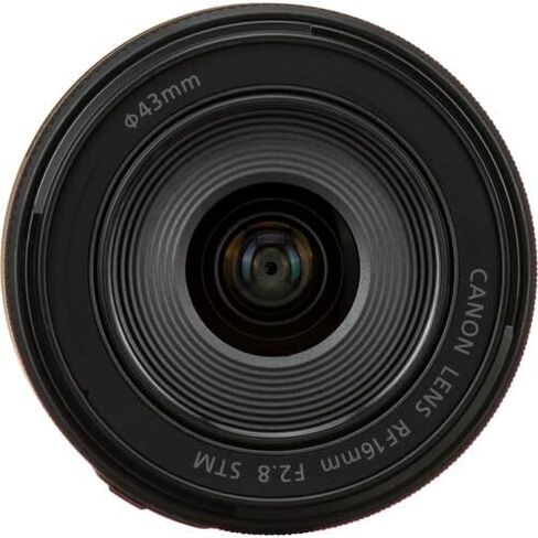 Canon RF 16mm f/2.8 STM Lens| Ultra-Wide Angle Prime with Bright f/2.8 Aperture & Compact Lightweight Design| Perfect for Travel & Landscape Photography (5051C002) + Adapter EF-EOS R + Bag + 64GB Card in Saudi Arabia