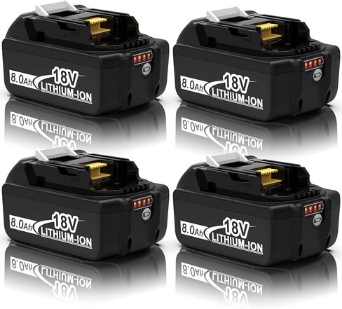 2-Pack BL1860B Replacement for Makita 18V Battery 8.0Ah, Compatible with Makita 18 Volt LXT Lithium ion Batteries BL1815 BL1820 BL1820B BL1830B BL1840B LXT® Power Tools in Saudi Arabia