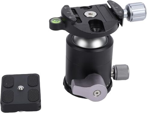 Yunseity 36mm Metal Ball Head, 8KG Load Capacity Tripod Ball Head with 1/4 Inch Plate, 360 Degree Panorama Rotation for DSLR Camera Tripod Monopod in Saudi Arabia