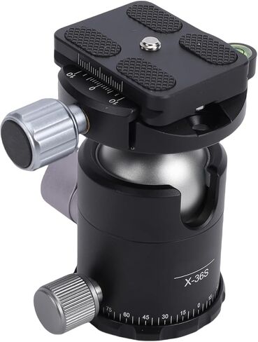 Yunseity 36mm Metal Ball Head, 8KG Load Capacity Tripod Ball Head with 1/4 Inch Plate, 360 Degree Panorama Rotation for DSLR Camera Tripod Monopod in Saudi Arabia