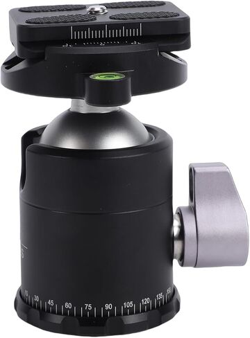 Yunseity 36mm Metal Ball Head, 8KG Load Capacity Tripod Ball Head with 1/4 Inch Plate, 360 Degree Panorama Rotation for DSLR Camera Tripod Monopod in Saudi Arabia