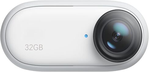 Insta360 GO3 32GB - كاميرا حركة صغيرة وخفيفة الوزن، محمولة ومتعددة الاستخدامات، POV بدون استخدام اليدين، يمكن تركيبها في أي مكان، التثبيت، حامل عمل متعدد الوظائف، مقاوم للماء، للسفر، الرياضة، مدونة الفيديو (متجددة) in Saudi Arabia