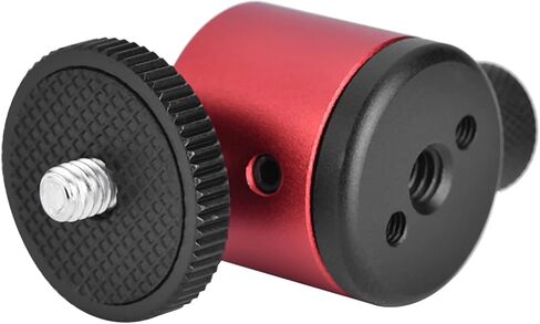 Mini Ball Head, 360 Swivel Ball Head, 1/4" Screw Mount for DSLR Camera Tripod Ballhead Stand Tripod (red) in Saudi Arabia