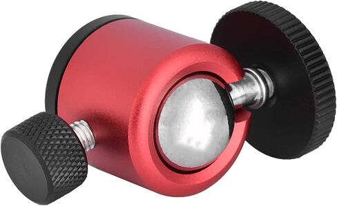 Mini Ball Head, 360 Swivel Ball Head, 1/4" Screw Mount for DSLR Camera Tripod Ballhead Stand Tripod (red) in Saudi Arabia