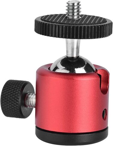 Mini Ball Head, 360 Swivel Ball Head, 1/4" Screw Mount for DSLR Camera Tripod Ballhead Stand Tripod (red) in Saudi Arabia