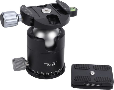 Sanpyl Professional 36mm رأس كروي معدني للحامل ثلاثي القوائم، رأس كروي بانورامي 360 درجة مع لوحة تحرير سريعة ومستوى لكاميرا DSLR Monopod Slider in Saudi Arabia