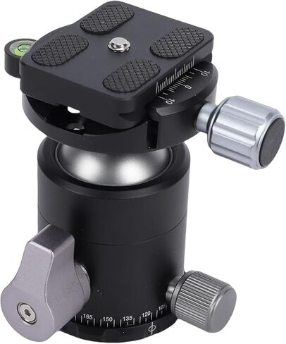 Sanpyl Professional 36mm رأس كروي معدني للحامل ثلاثي القوائم، رأس كروي بانورامي 360 درجة مع لوحة تحرير سريعة ومستوى لكاميرا DSLR Monopod Slider in Saudi Arabia