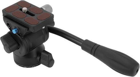 Sorandy Tripod Fluid Head, Metal Pan Tilt Head with Telescopic Handle, 360 Degree Horizontal & 180 Degree Vertical Rotation, Ideal for DSLR Mirrorless Cameras, Load 3Kg in Saudi Arabia