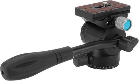 Sorandy Tripod Fluid Head, Metal Pan Tilt Head with Telescopic Handle, 360 Degree Horizontal & 180 Degree Vertical Rotation, Ideal for DSLR Mirrorless Cameras, Load 3Kg in Saudi Arabia