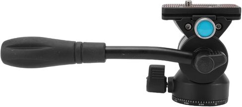 Sorandy Tripod Fluid Head, Metal Pan Tilt Head with Telescopic Handle, 360 Degree Horizontal & 180 Degree Vertical Rotation, Ideal for DSLR Mirrorless Cameras, Load 3Kg in Saudi Arabia