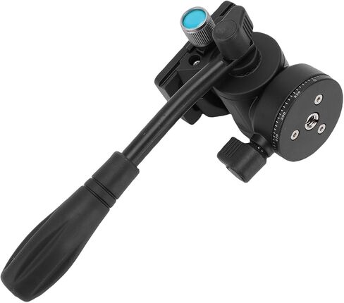 Sorandy Tripod Fluid Head, Metal Pan Tilt Head with Telescopic Handle, 360 Degree Horizontal & 180 Degree Vertical Rotation, Ideal for DSLR Mirrorless Cameras, Load 3Kg in Saudi Arabia