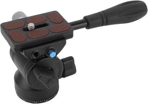 Sorandy Tripod Fluid Head, Metal Pan Tilt Head with Telescopic Handle, 360 Degree Horizontal & 180 Degree Vertical Rotation, Ideal for DSLR Mirrorless Cameras, Load 3Kg in Saudi Arabia
