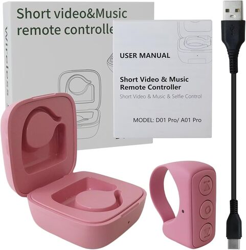 حلقة التحكم عن بعد لمصراع الكاميرا الجديدة، لاسلكية لوحدة التحكم بالتمرير TIK*Tok لنظام iOS وiPad - وردي in Kuwait
