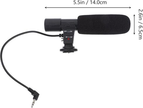 ميكروفون كاميرا Uonlytech احترافي للتسجيل، ملحق كاميرا DSLR لتسجيل الفيديو ومدونات الفيديو in Kuwait