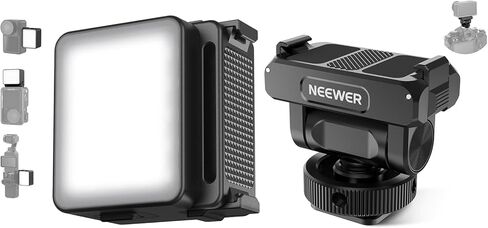 NEEWER Basics M20 Magnetic LED Camera Light + AC012 Mount Adapter Compatible with DJI Osmo 360/5 Pro/4/3, Mini Fill Light for Nano Action 3 4 5 Pro Cage NEEWER AC009 PRO Accessories Expansion Adapter in Saudi Arabia