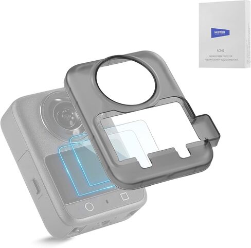 NEEWER Screen Protector for Osmo 360, 2 Pack Tempered Glass Film Guards with Lens Cleaner Accessories Kit Compatible with DJI OSMO 360 Action Camera, Ultra HD, 9H Hardness, Scratch Resistant, AC046 in Saudi Arabia
