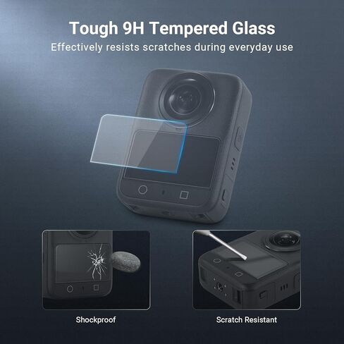NEEWER Screen Protector for Osmo 360, 2 Pack Tempered Glass Film Guards with Lens Cleaner Accessories Kit Compatible with DJI OSMO 360 Action Camera, Ultra HD, 9H Hardness, Scratch Resistant, AC046 in Saudi Arabia